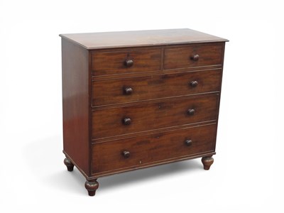Lot 1545 - A XIX Century Mahogany Straight Fronted Chest,...