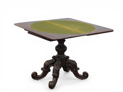 Lot 1604 - A XIX Century Rosewood Card Table, with...