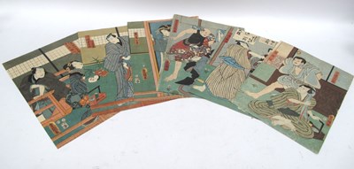 Lot 1136 - KUNISADA TOYOKUNI III (1786-1865) 
Triptych - '...