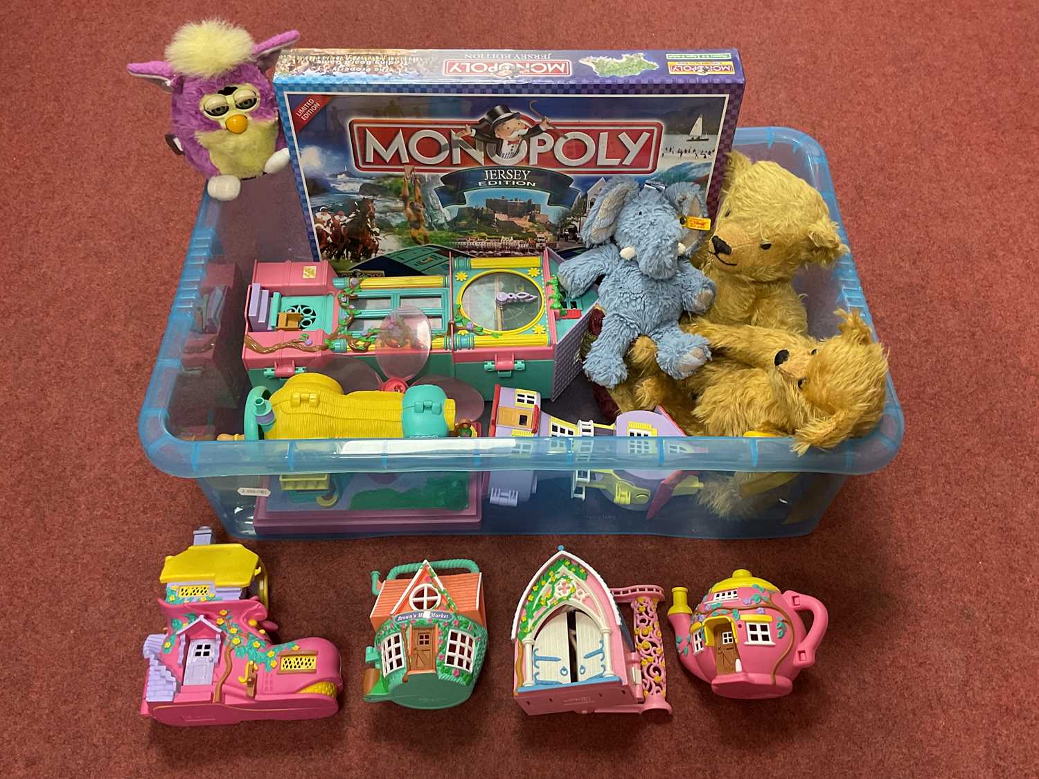 Lot 330 - Three Soft Toys / Teddy bears by Merrythought,...