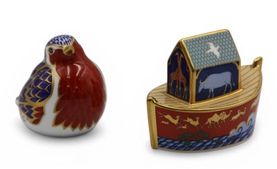 Lot 1099 - Two Royal Crown Derby Porcelain Paperweights...