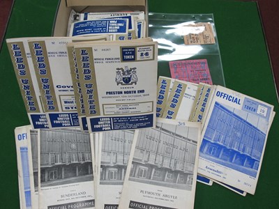 Lot 848 - Leeds United Programmes 1962-70 Mainly Homes,...