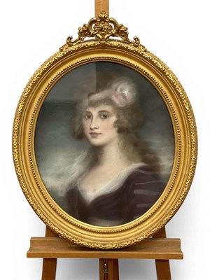 Lot 1151 - ENGLISH SCHOOL XIX Century Portrait of a Lady,...