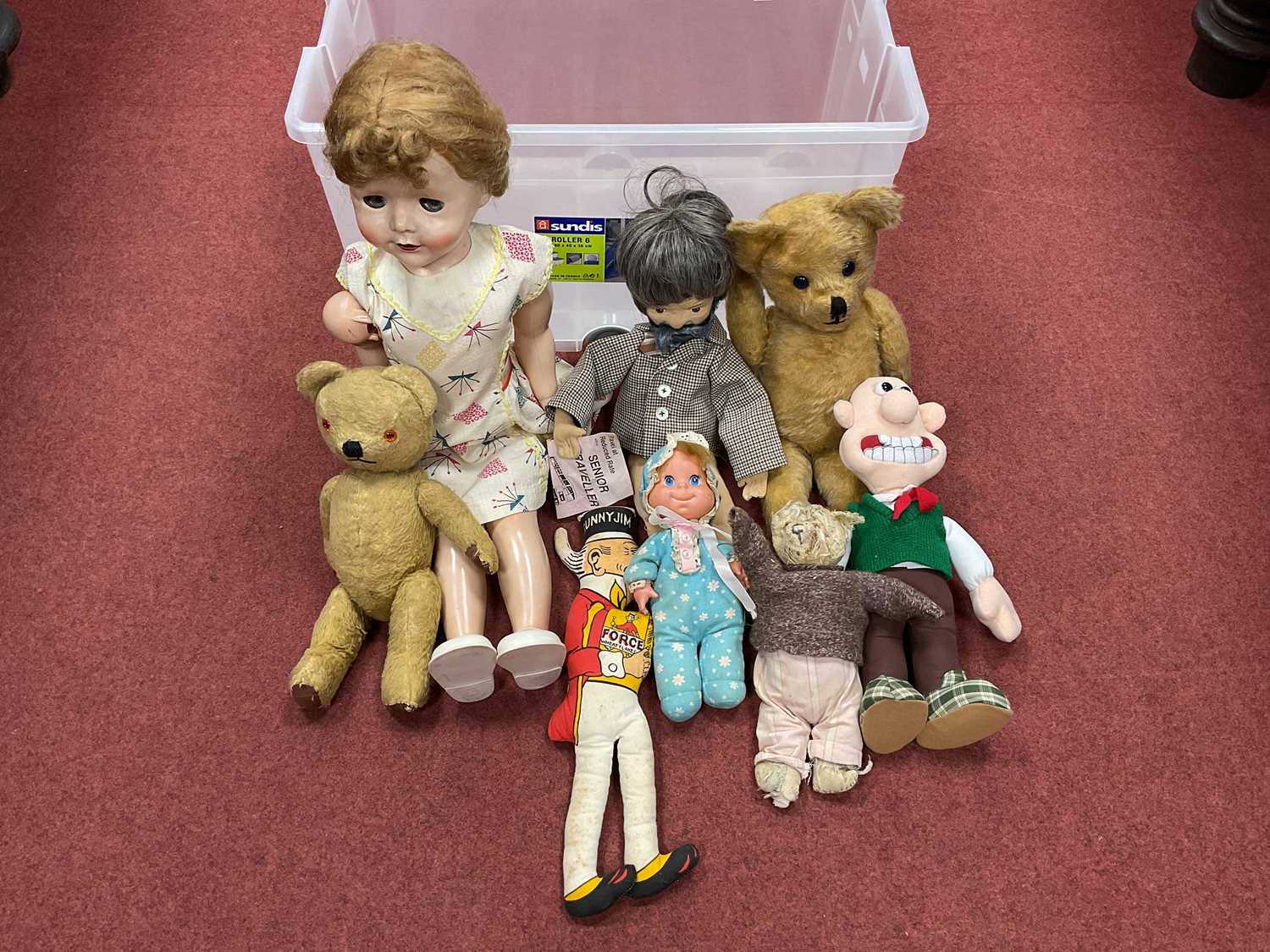 Lot 340 - Eight Soft Toys / Dolls, including a Mattel...