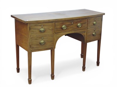 Lot 1559 - A XVIII Century Mahogany Bow Fronted Sideboard,...