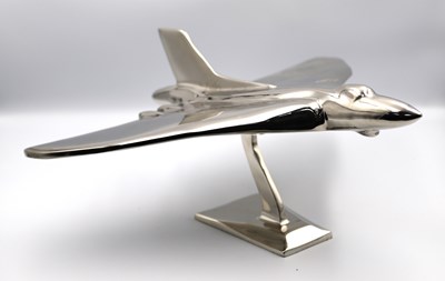 Lot 1311 - A Vulcan Bomber Desk Stand, on stainless steel...
