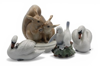 Lot 1072 - A Royal Copenhagen Porcelain Model of a Pair...