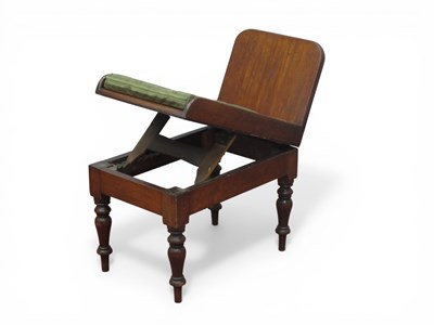 Lot 1574 - A XIX Century Mahogany Gout Stool, with...