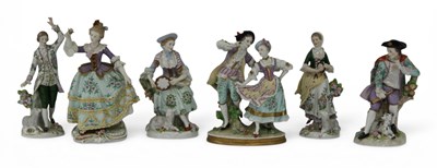 Lot 1070 - A Pair of Sitzendorf Porcelain Figures, of a...