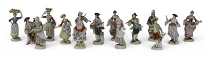 Lot 1055 - A Set of Fifteen Modern Meissen Porcelain...