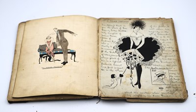 Lot 1365 - A Book of Drawings Dated April 1913, by Robert...