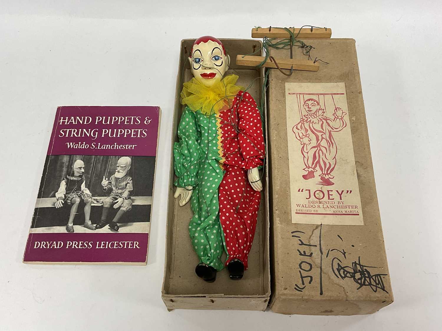 Lot 315 - A Waldo S. Lanchester String Clown Puppet...