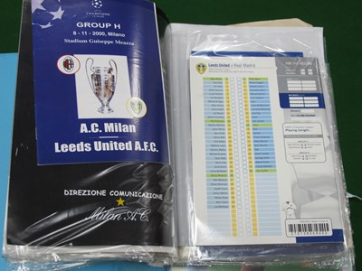 Lot 847 - Leeds United Home & Away European Games...