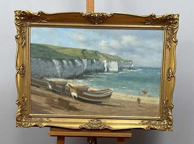 Lot 1193 - Walter Goodin (1907-1992) Fishing Boats off...
