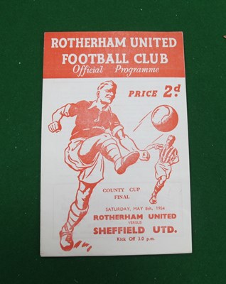 Lot 885 - 1954 County Cup Final Programme, Rotherham...