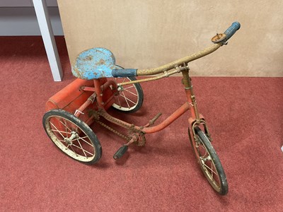 Lot 353 - Three Mid XX Century pressed steel children's...