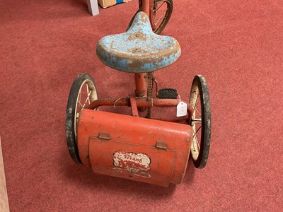Lot 353 - Three Mid XX Century pressed steel children's...