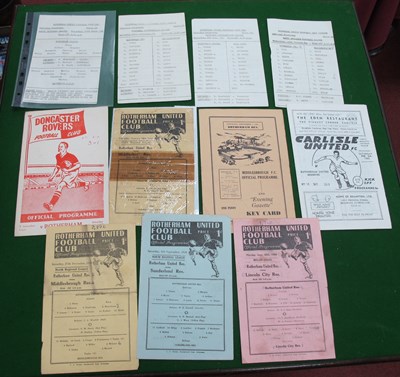Lot 886 - Rotherham United Reserves Programmes, 54-5 v....