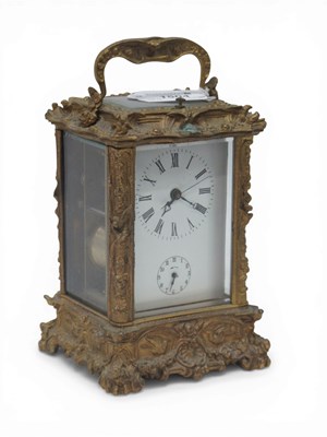 Lot 1504 - A XIX Century Repeater Carriage Clock, the...