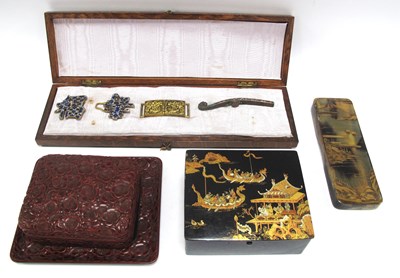 Lot 1126 - A Chinese Gilt Metal Buckle Cast with Dragons,...