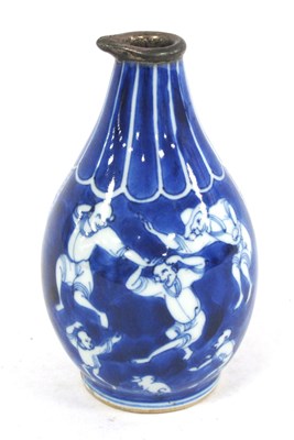 Lot 1110 - A Japanese Porcelain Vase, with white metal...