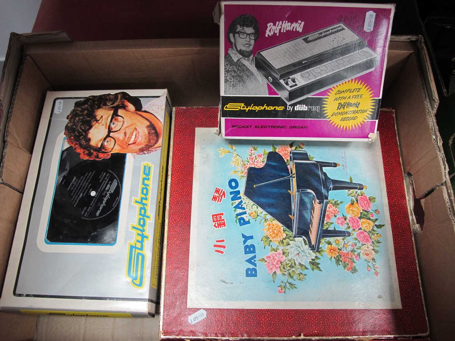 Lot 1051 - Three boxed Stylophones by Dubreq (Rolf Harris...