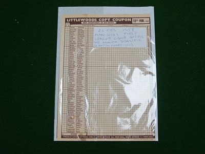Lot 865 - Munich 58, Littlewood's betting coupon dated...