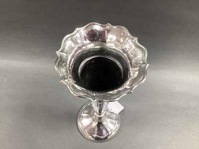 Lot 10 - A Hallmarked Silver Trumpet Vase, Birmingham...