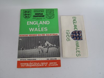 Lot 953 - 1966 England v. Wales Stewards Armband, in...