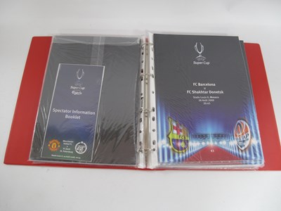 Lot 975 - Super Cup Final Programmes 2008 - 2013 Six...