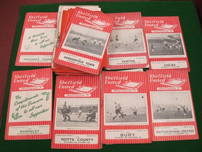 Lot 817 - Sheffield United Home Programmes 1955-56 v...