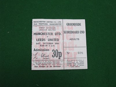 Lot 854 - Manchester United 1971-72 Ticket v. Leeds...