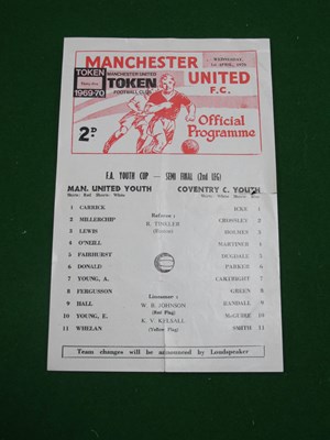 Lot 856 - 1969-70 Manchester United Youths v. Coventry...