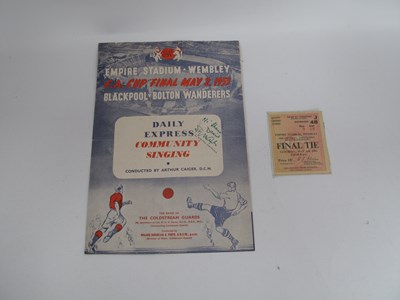 Lot 948 - 1953 F.A. Cup Final Laminated Ticket for South...