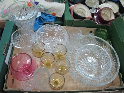 Lot 1113 - Cut Glass Bowls, vase, etc:- One Box.