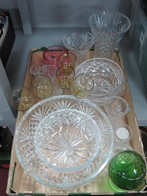 Lot 1031 - Cut Glass Bowls, vase, etc:- One Box.
