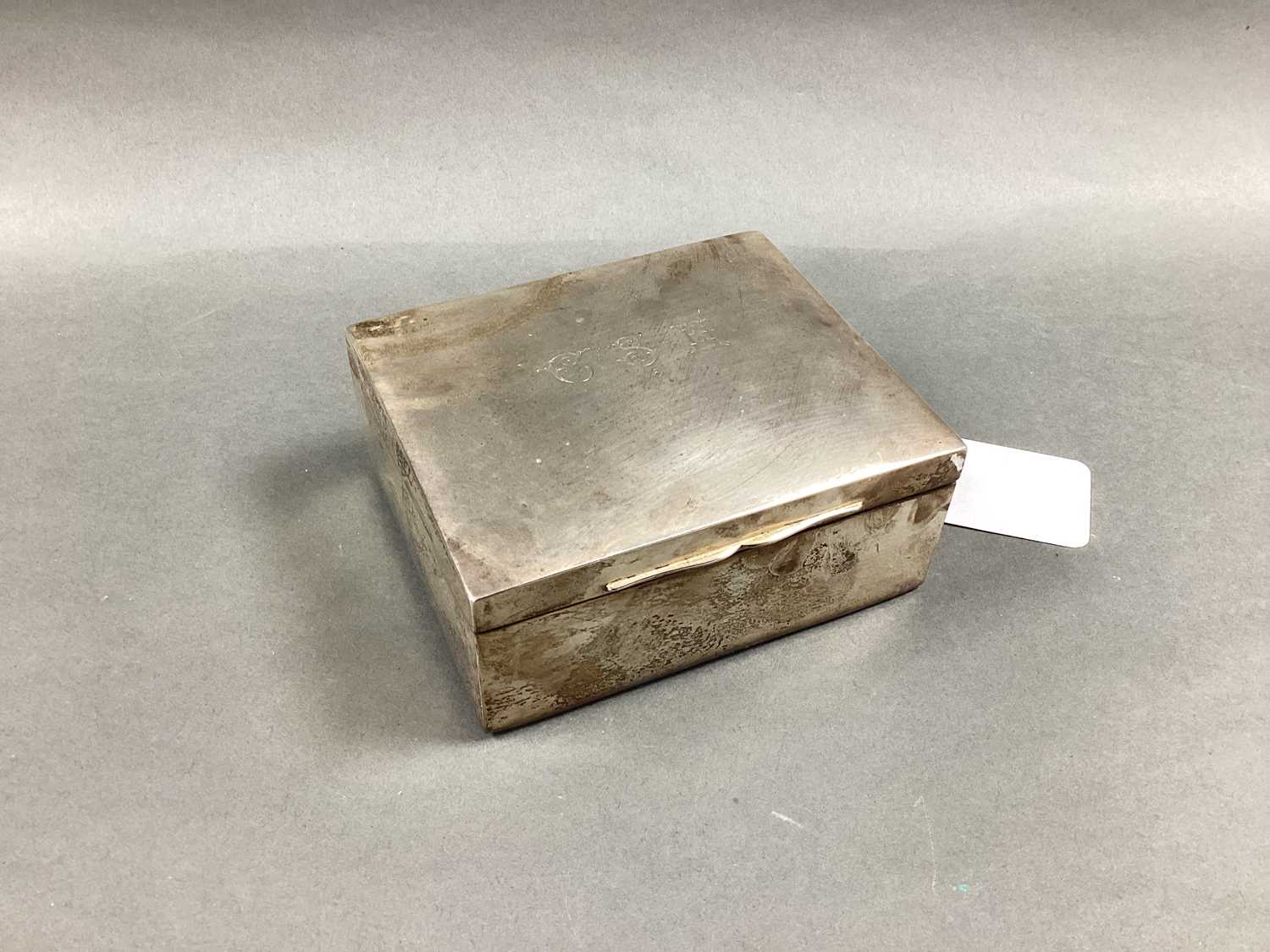 Lot 31 - A Hallmarked Silver Cigarette Box, Mappin &...