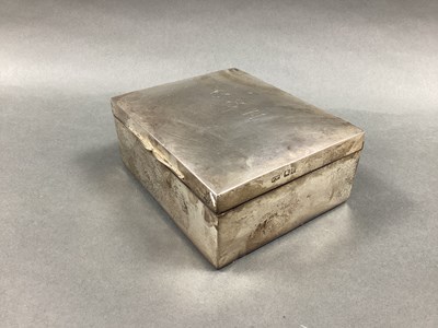 Lot 31 - A Hallmarked Silver Cigarette Box, Mappin &...