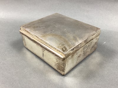Lot 31 - A Hallmarked Silver Cigarette Box, Mappin &...