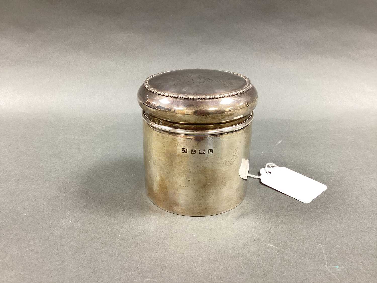 Lot 54 - A Hallmarked Silver Canister, S W Smith & Co,...