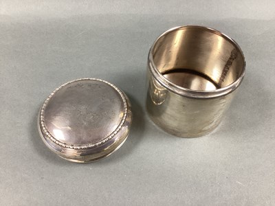Lot 54 - A Hallmarked Silver Canister, S W Smith & Co,...