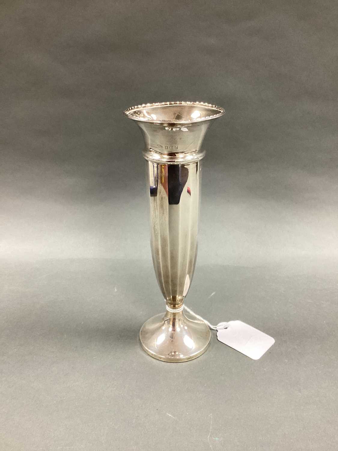 Lot 5 - A Hallmarked Silver Vase, Adie Bros,...