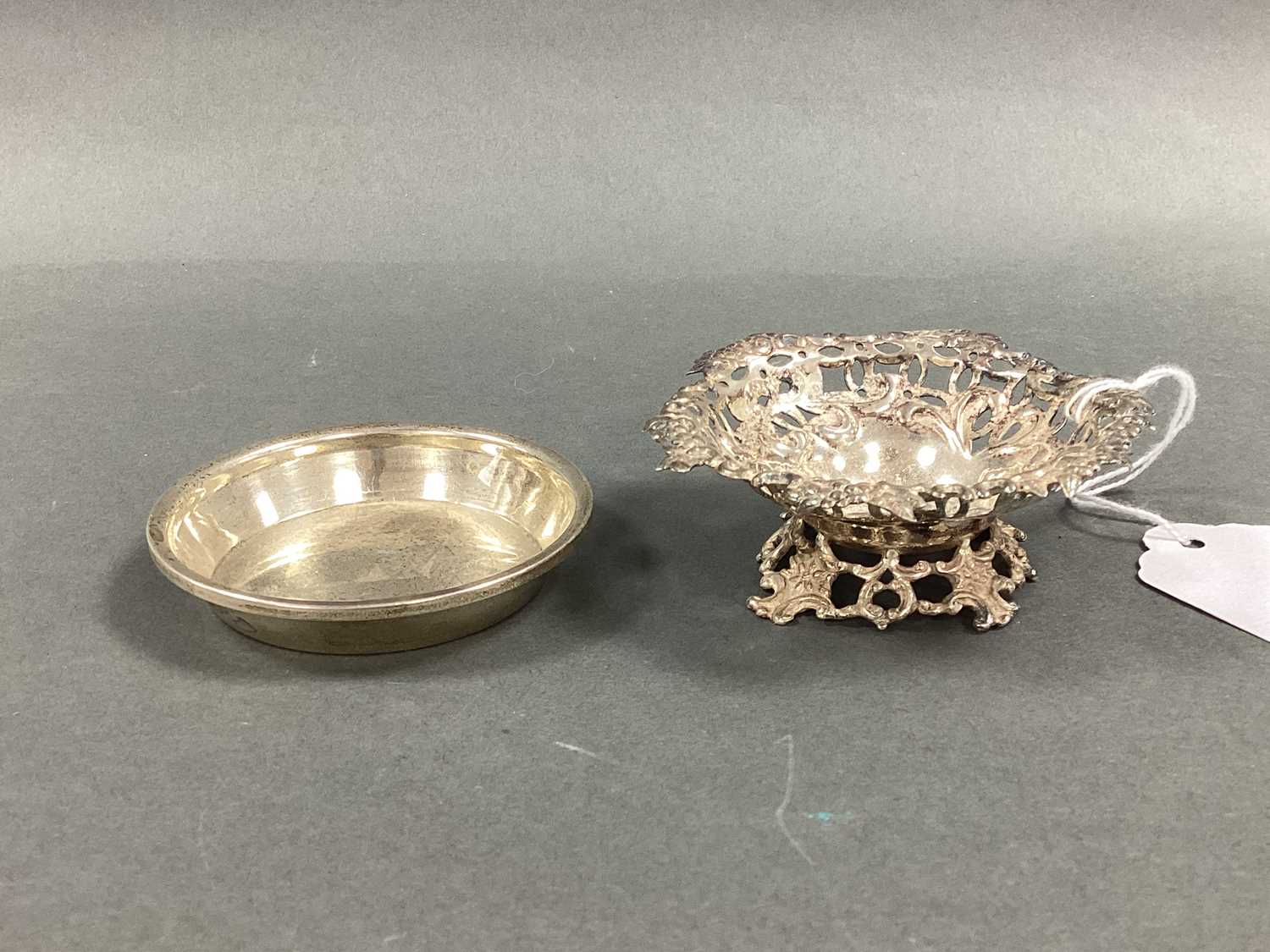Lot 57 - A Hallmarked Silver Pierced Trinket Dish,...