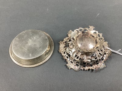 Lot 57 - A Hallmarked Silver Pierced Trinket Dish,...