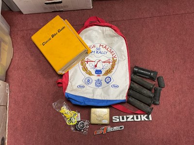 Lot 1049 - Motor bike memorabilia, including books and...