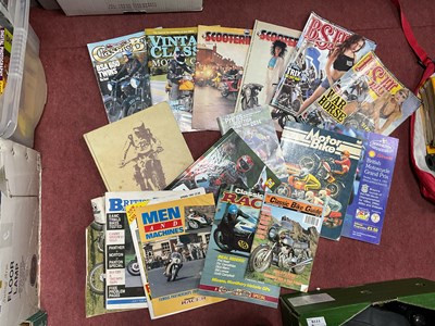 Lot 1049 - Motor bike memorabilia, including books and...