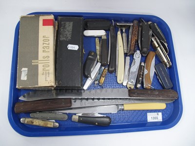 Lot 1355 - Collection of Knives and Razors, including...