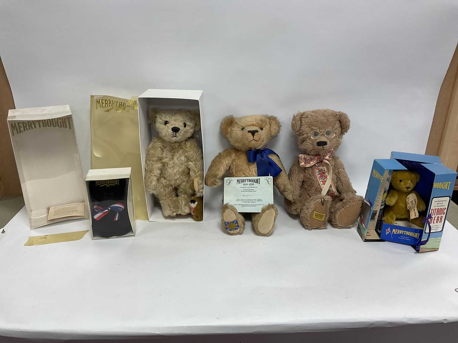 Lot 331 - Five Merrythought Teddy Bears, including a...