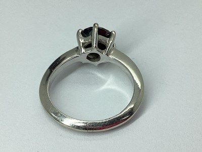 Lot 85 - A Modern 9ct White Gold Black Diamond Single...
