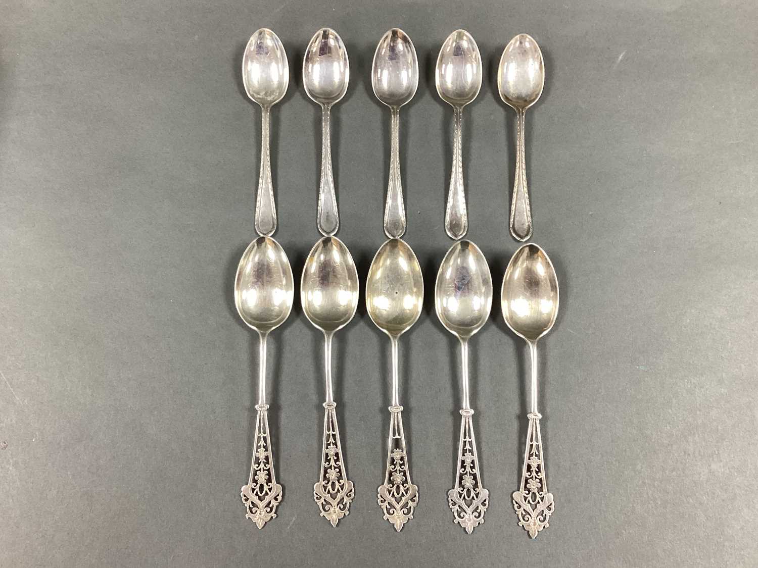 Lot 12 - A Set of Five Edwardian Decorative Hallmarked...